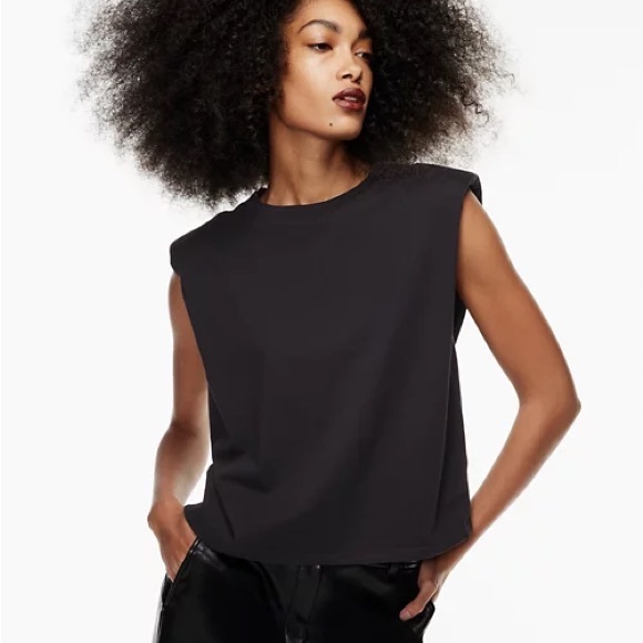 Aritzia Tops - ARITZIA | Babaton Black Shoulder Pad Tank